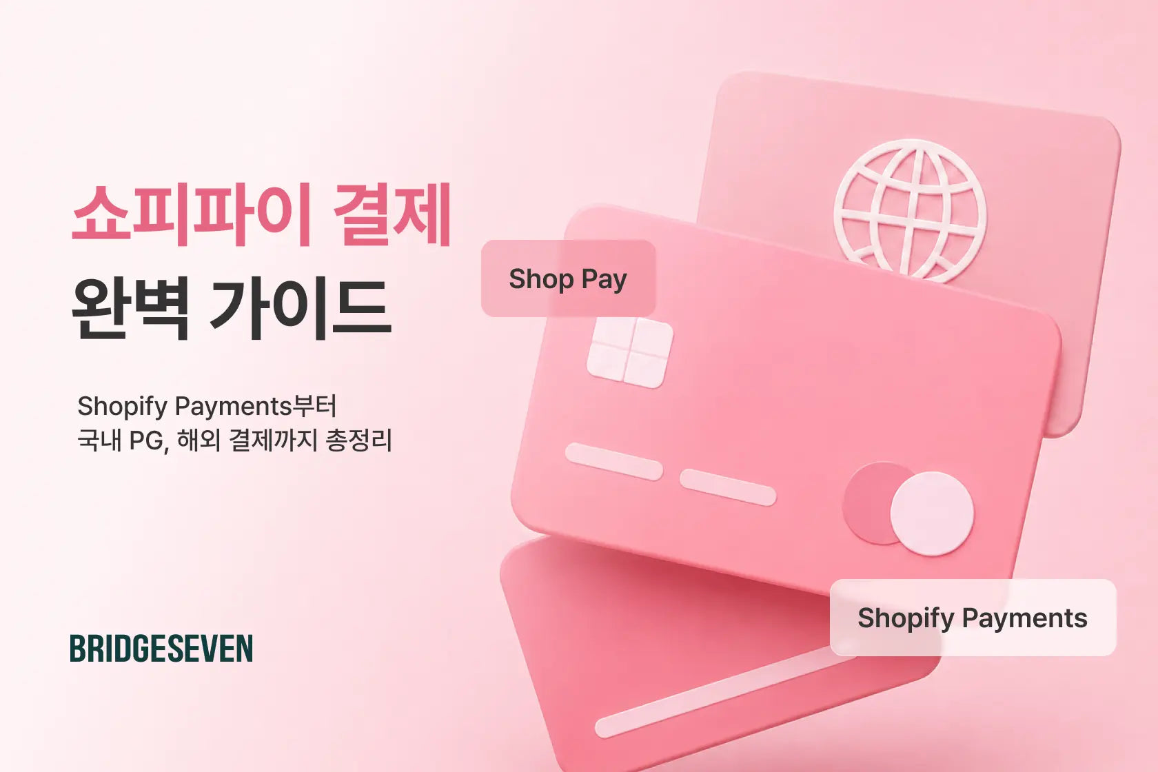 쇼피파이 결제 완벽 가이드 | Shopify Payments부터 국내 PG, 해외 결제까지 총정리 BridgeSeven