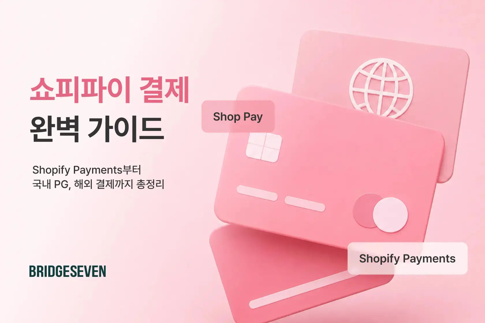 쇼피파이 결제 완벽 가이드 | Shopify Payments부터 국내 PG, 해외 결제까지 총정리 BridgeSeven